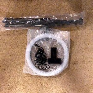 Ring light with adjustable stand